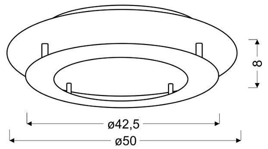 Deckenleuchte weiß 50cm LED Deckenleuchte Merle 98-66220