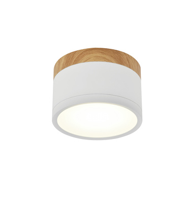 Ceiling lamp white/wooden LED 9W tube Candellux 2273648