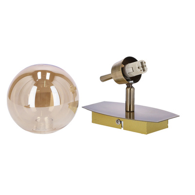 Aplică Llamp patinata 1x40w g9 cu abajur chihlimbar