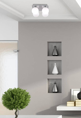 Ceiling lamp white ball shade 4xG9 Oden 98-03256