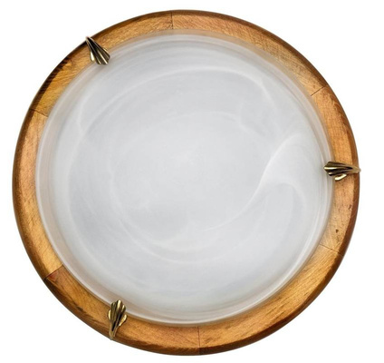 Ceiling lamp Candellux 4-70206 1030 Alabaster ceiling lamp oak 2X60W