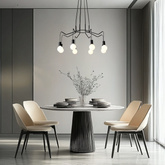 Plafonnier à suspension luminaire noir mat 8x40W Basso Candellux 38-71057