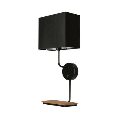 Keto schwarze Wandleuchte 1x40w e14 Lampenschirm mit Schalter