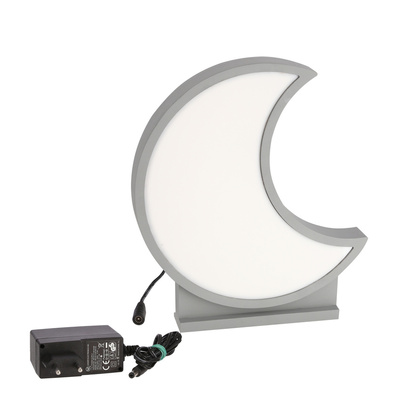 MOON LED TABLE LAMP FOR CHILDREN IQ KIDS GRAY