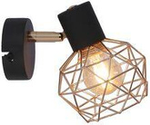 Wall lamp black single lampshade gold Acrobat 91-66329