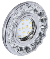 Oprawa Stropowa Okrągła Kryształ Chrom na żarówkę Gu10 + Led obramówka Candellux Sk-94 2273617