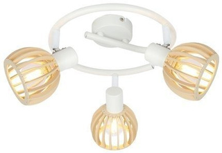 Candellux 98-68125 plafoniera spirala E14 lemn alb