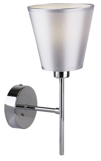 Chrom-Wandleuchte mit konischem Stoffschirm E14 Vox Candellux 21-70616