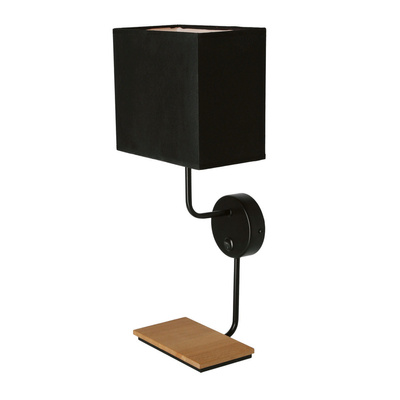 Keto black wall lamp 1x40w e14 Lampshade with switch