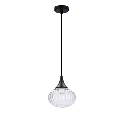 Lampa suspendata neagra/transparenta 145mm Exeter Ledea 50101275