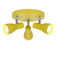 Lampa sufitowa Picardo plafon metalowy żółty regulowany 3-punktowy E14