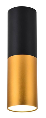 Plafonnier lampe noire et dorée 15W GU10 Tube Candellux 2282688