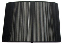 Abażur czarny 35x22cm do lampy podłogowej Gillenia