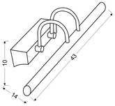 Chrom-LED-Badezimmer-Wandleuchte 5 W über dem Spiegel Linea Candellux 20-40763