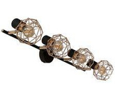 Lampa ścienna sufitowa listwa czarno-złota 4x40W E14 Acrobat 94-66657