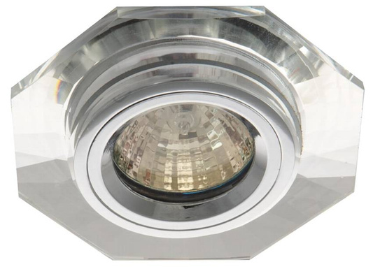 Plafoniera Candellux fix hexagonal din sticla transparenta