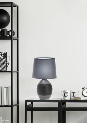 Lampe de table en céramique noire Ambon 41-78643