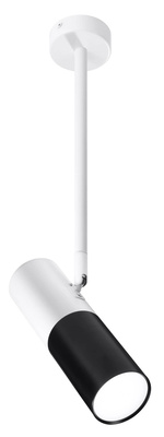 Lampa wisząca tuba regulowana biało‑czarna 1xGU10 Candellux