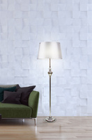 LAMPARĂ PRIMA CROM 1X60W E27 Abajur argintiu