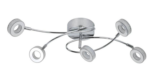 Lampa sufitowa Vinola reflektor regulowana 5-punktowa LED do salonu metalowa