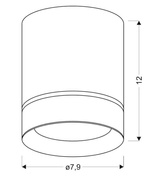 Plafonnier apparent blanc 15W tube GU10 Candellux 2282770