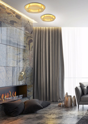 Goldene Deckenleuchte 40 cm LED Merle 98-66213