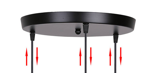 Lampa suspendata neagra/placa fum 3xE27 Felis 33-00200