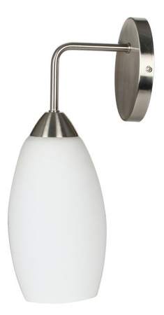 Applique nickel mat avec abat-jour en verre 60W E27 Modus Candellux 21-10547