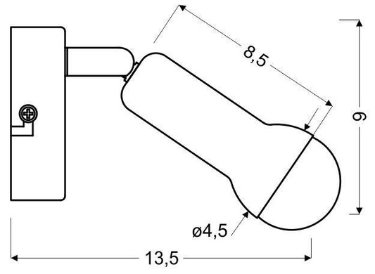 Lampa ścienna kinkiet 1X40W E14 Satyna Nikiel ARC 91-63281