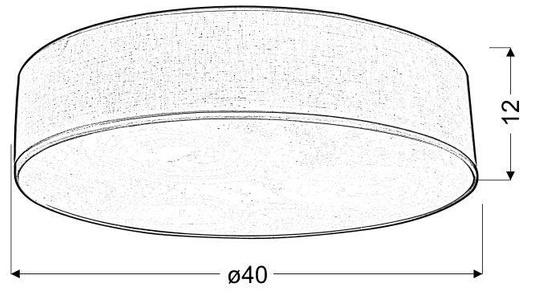 Plafonnier rond gris clair 3x40W E27 40cm Kyoto Candellux 31-64684