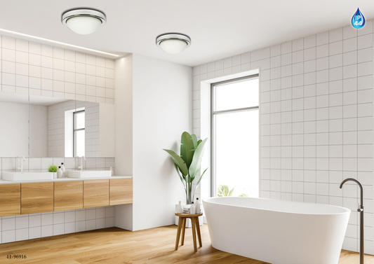 Ceiling chrome 28cm bathroom lamp IP44 60W E27 Roda Candellux 11-9691