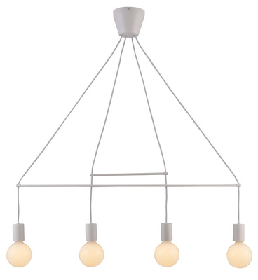 Lampa wisząca Alto biała matowa 4-punktowa nad stół regulowana E27