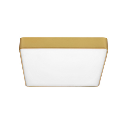 Quattro Ceiling Lamp Square Brass 35x35 18W LED 4000K White Shade 10-81940
