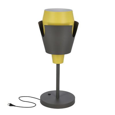 Table lamp grey/yellow with switch Falun LEDEA 50501150