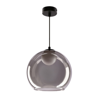 Brin ceiling lamp black 1x15W G9 smoked white shade