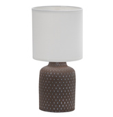 Lampe de table de chevet en céramique marron Iner Candellux 41-79862