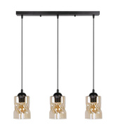 Hanging lamp black/amber strip 3xE27 Felis 33-00187