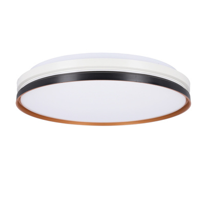 Plafoniera Montana negru+alb+auriu plafon 24w led 40 cm abajur alb