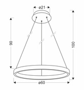 HASHIM LAMPA WISZĄCA 60CM MATOWE CIEMNE ZŁOTO 34W LED KRYSZTAŁKI  BEZBARWNE