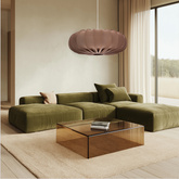 CAFÉE Pendelleuchte 66cm weiß 1x40W E27 Mokka Schirm