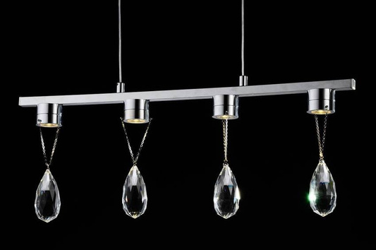 Suspensie LED crom cu cristale 4x3W Prisma Candellux 34-25708