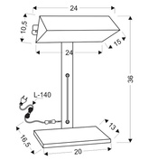 Lampe de table en cuivre Bankier 41-78346