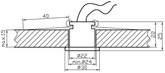 Plafonnier rond 12V laiton PO-01 2204204