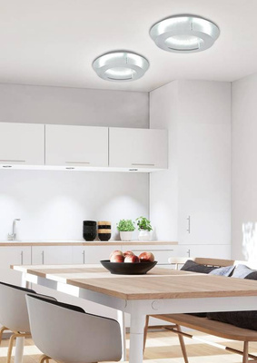 Plafonnier argenté 40cm LED Merle 98-66176