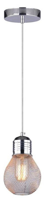Hanging ceiling lamp chrome wire shade E27 Gliva Candellux 31-58652