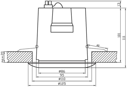 Plafoniera Candellux 2270904 rotund auriu