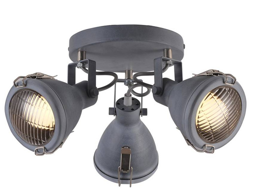 Graue verstellbare Deckenleuchte 3xE14 Crodo 98-71132