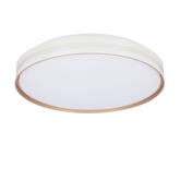 Plafoniera Montana alb + plafon auriu 24w led 40 cm abajur alb