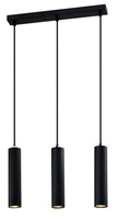 Hanging lamp black triple luminaire 3x25W GU10 Tubo 33-79091