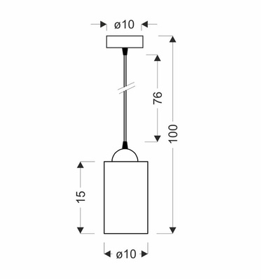Suspension 1xE27 verre noir/marron Bistro 31-00569